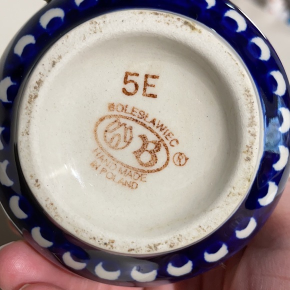 Boleslawiec polish pottery mini pitcher creamer - Picture 4 of 5